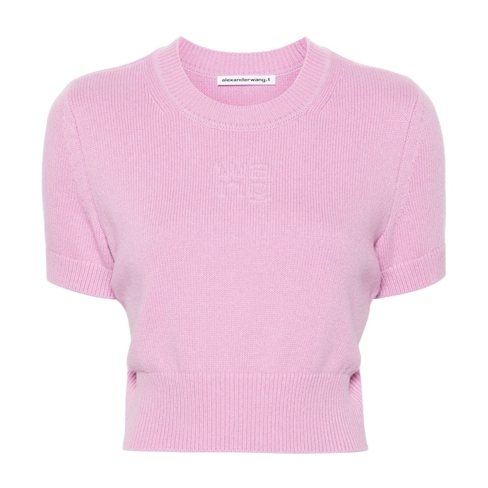 Alexander Wang pink cropped sweater
